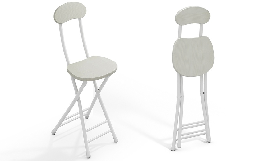 Image 2: Upto Four Compact Wooden Folding Chair 