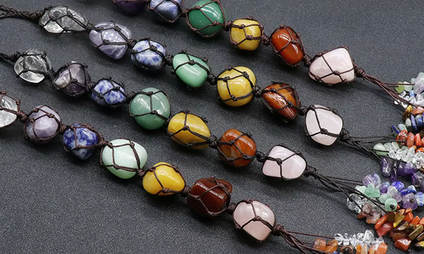 7 Chakra Tassel Car Pendant Reiki Healing Home Auto Hanging Ornament - Primary Image