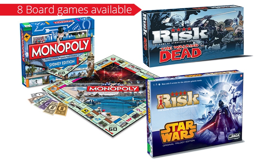 Image 1: Monopoly or Risk Board Games