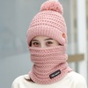 Image 1: Womens Winter Hat Warm Thick Cap Scarf Knit Ski Beanies