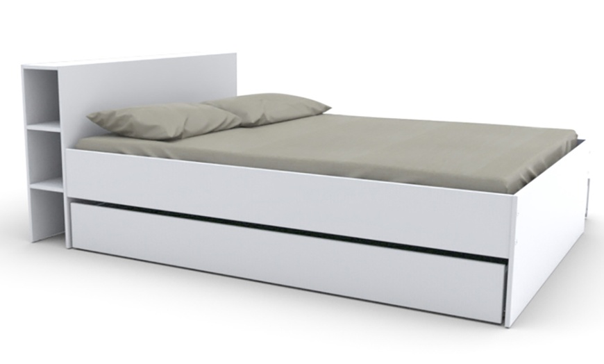 Image 3: Lit "Riga" 160 x 200 cm de Weber Industries avec rangement intégré