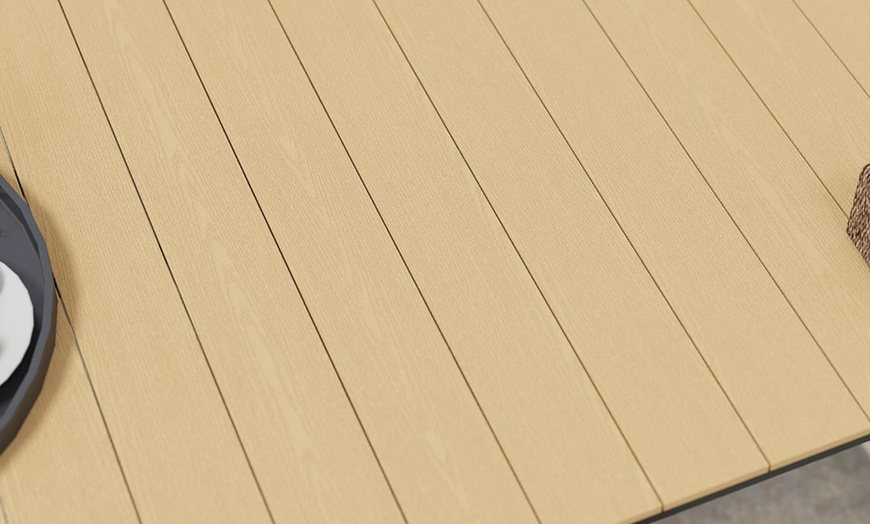 Image 6: Outsunny 6-Seater Garden Dining Set, Elegant Design with Soft Cushions