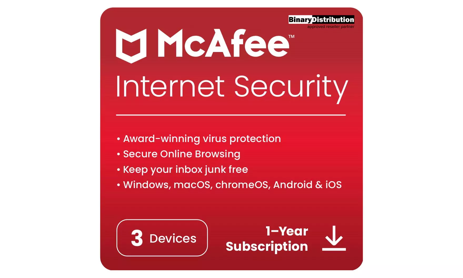 McAfee Internet Security 2025 pour 1 à 3 appareils