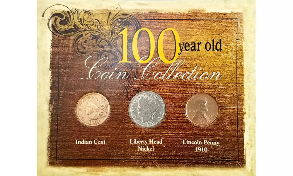 100-Year-Old Coin Collection with Case (4-Piece) - Primary Image