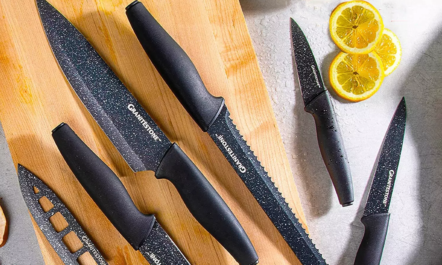 Nutriblade 6 PC Knife Set by Granitestone, Professional Knives - New