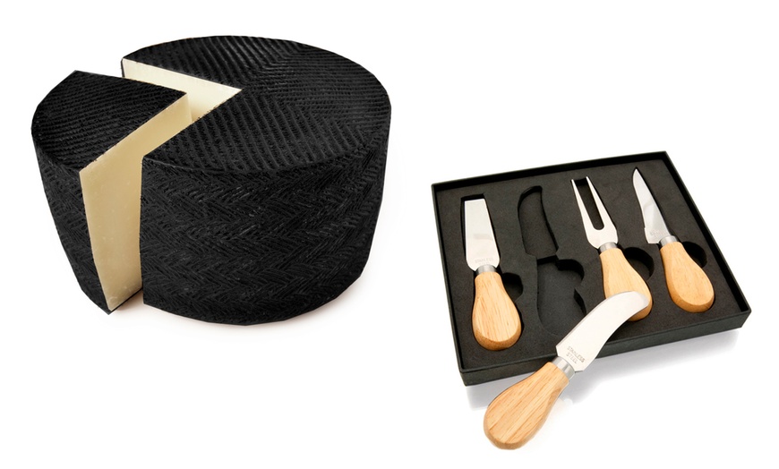 Image 1: Set de utensilios para quesos y queso curado de oveja