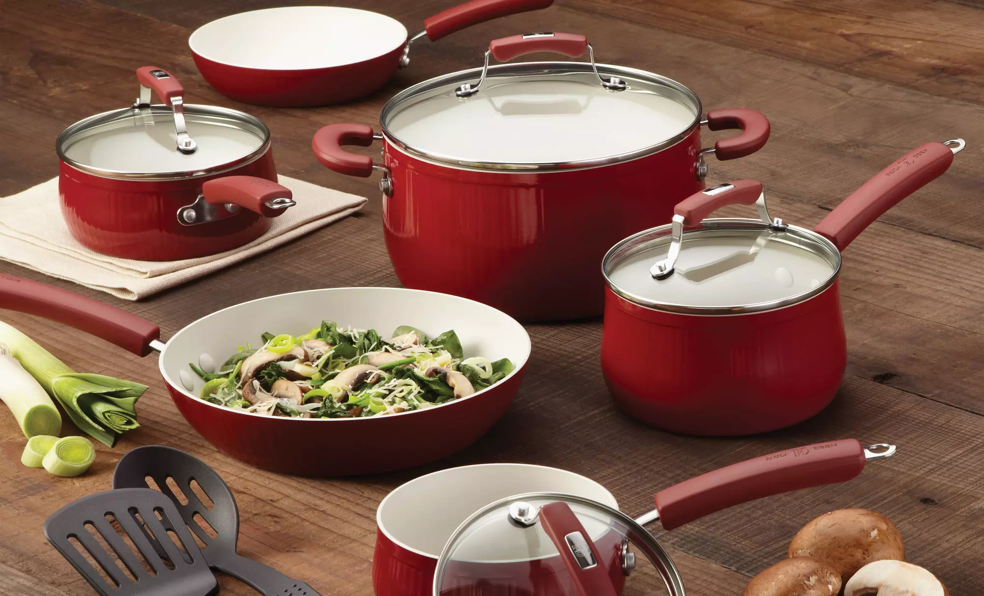 Paula Deen Savannah Collection 12-Piece Nonstick Aluminum Cookware Set - Primary Image