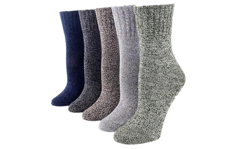 Image 6: 5 Pack Winter Warm Knit Socks