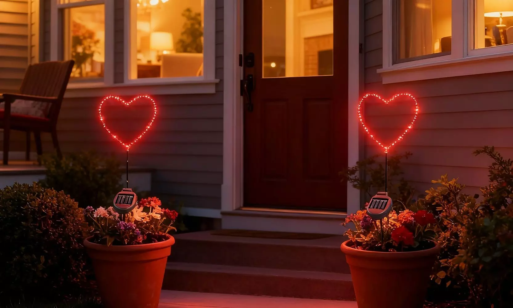 Outdoor Solar Powered LED Decorative Garden Stake Light (Set of 2) - 5 Options