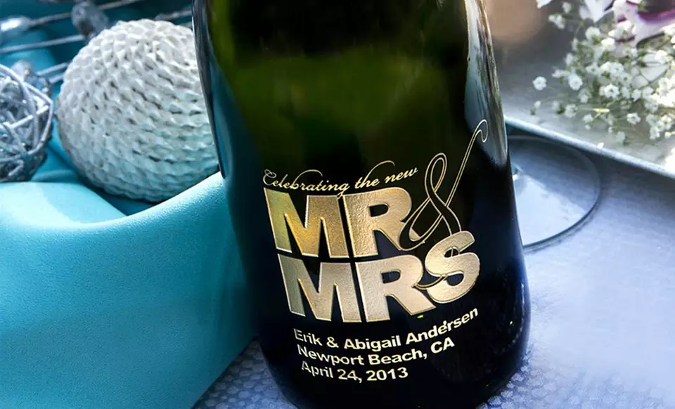 Custom-Etched Bottle of Wine from Miramonte Winery - Primary Image