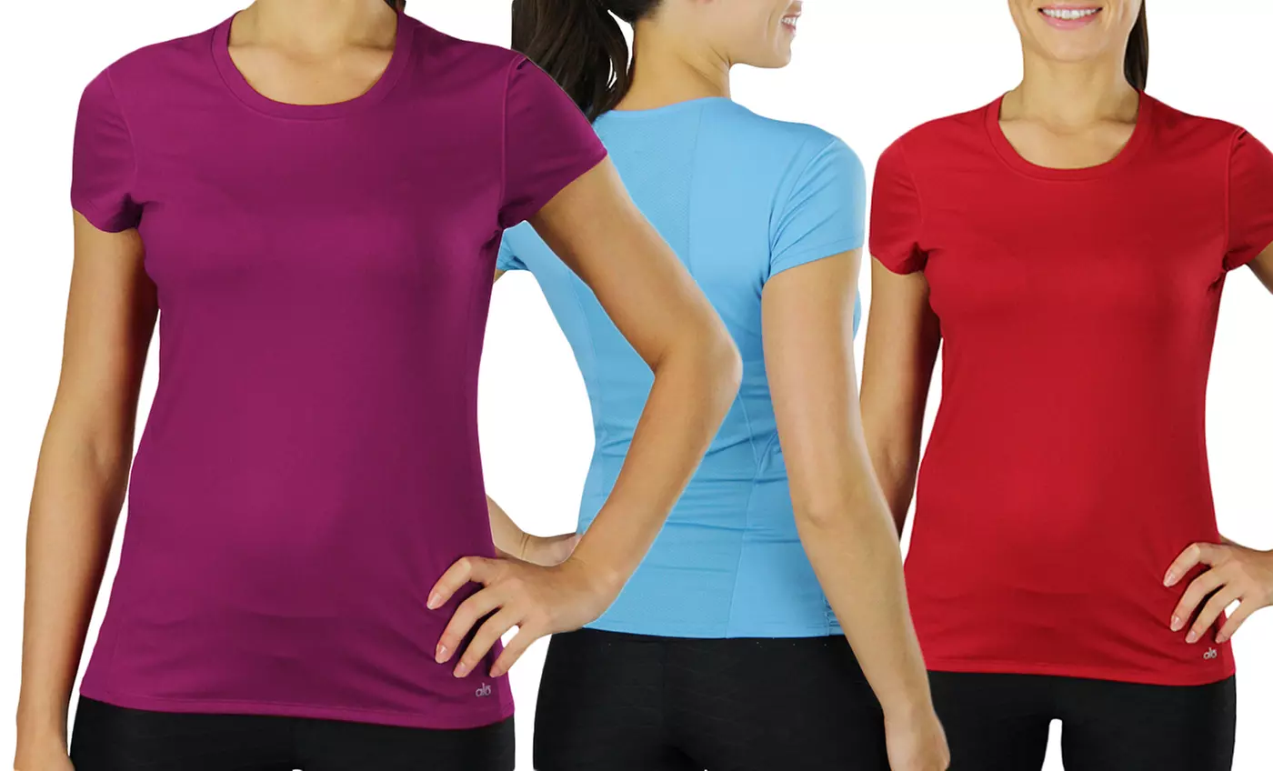 ALO Women's Mesh Back Short-Sleeve Workout T-shirt - Primary Image
