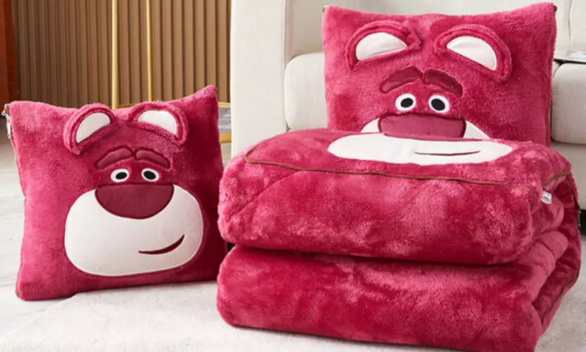 Cartoon Pillow Quilt Dual Purpose Double Sided Napping