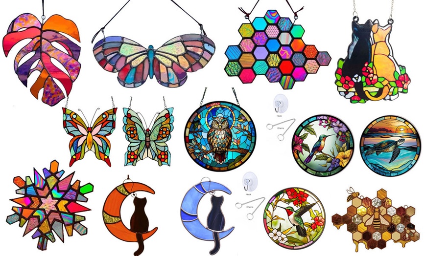 Image 1: Acrylic Animal-Themed Garden Window Decoration Ornaments