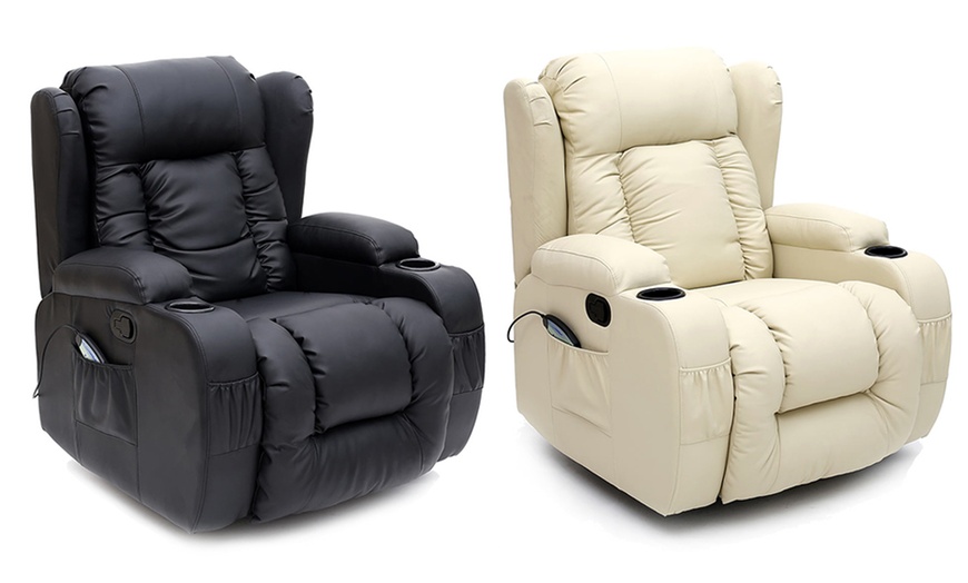 Image 1: 9-in-1 Massage Recliner Chair