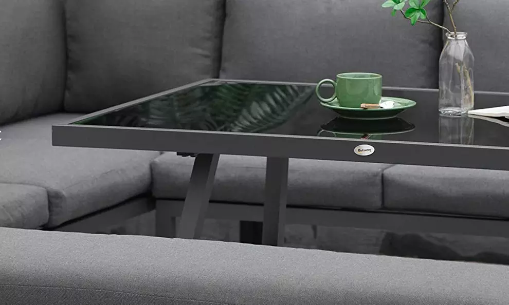 Outsunny Eight seater L-shaped Garden Furniture Set