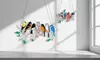 Multicolor Birds On A Wire High Stained Suncatcher Window Panel Home Decor