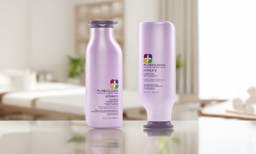 Image 1: Pureology Hydrate Shampoo 9 oz, Hydrate Conditioner 9 oz Set