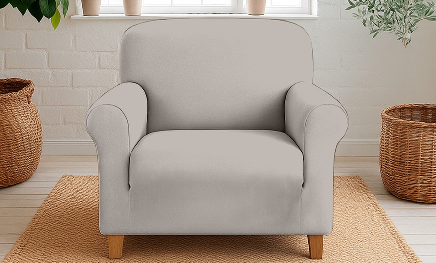 Image 31: Housse de fauteuil ou de canapé en velours DANKOV