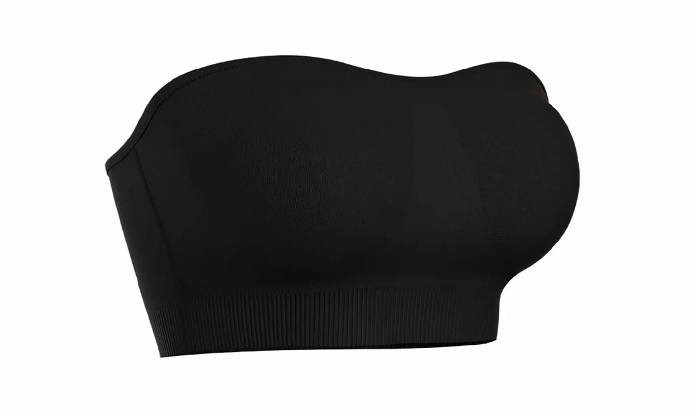 Women Strapless Bralette Seamless Bandeau Padded Tube Top Bra