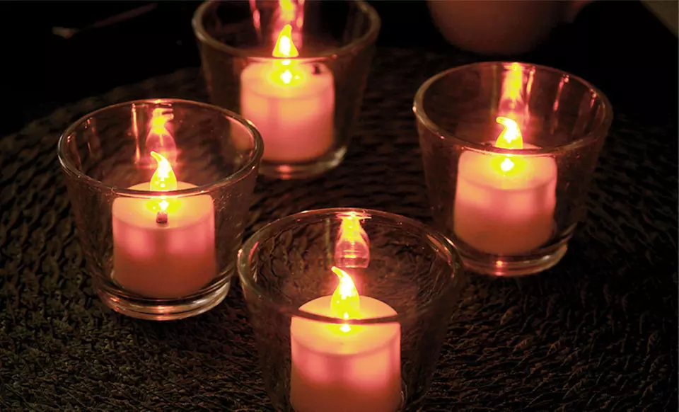 $7.99 for Eight Meridian Point Flameless Blow-On/Blow-Off Tea Lights ($17.90 List Price). Free Returns. - Primary Image