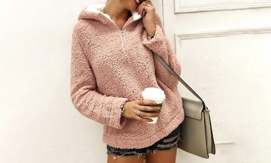 Image 9: Women's Plush Hoodies