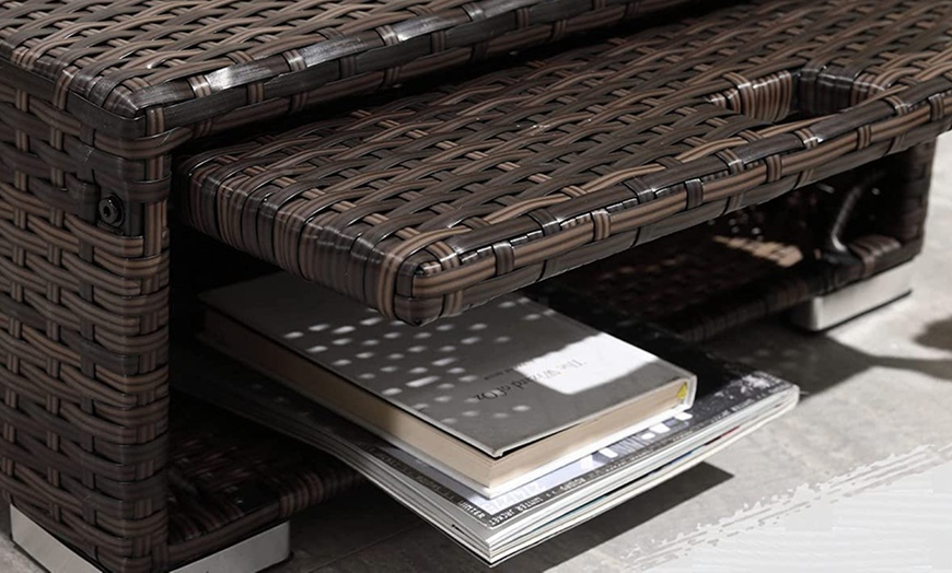 Image 15: Outsunny Rattan Effect Garden Sofa Set