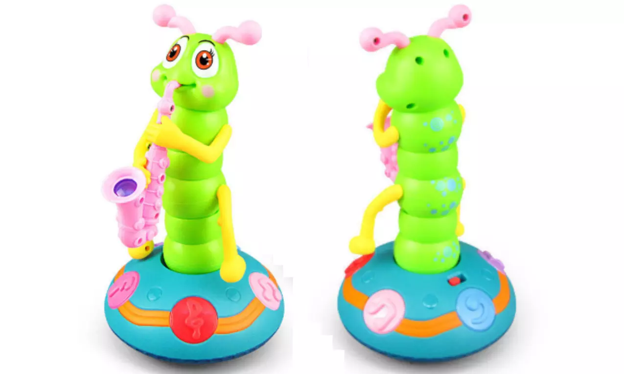 Dancing Saxophone Caterpillar Music Toy with Engaging Light and Sound
