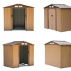 Image 13: Outsunny Galvanised Steel Garden Shed 7x4ft or 9x6ft