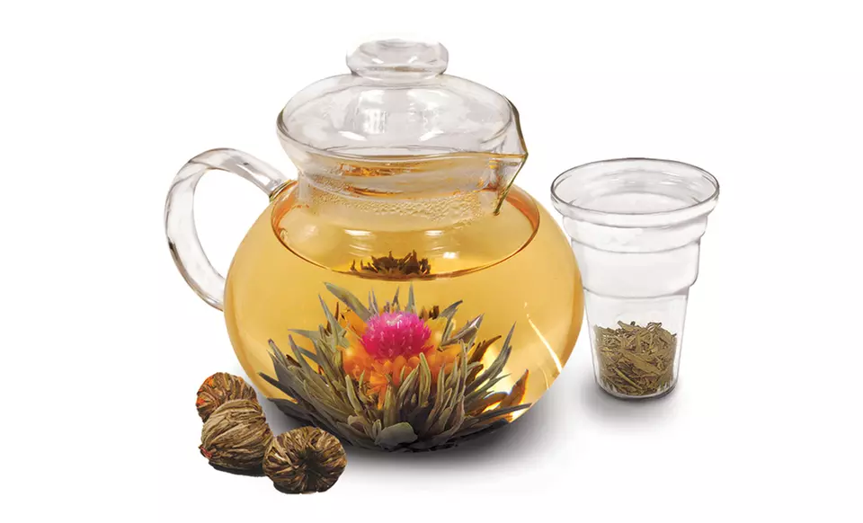 Flowering Tea Gift Set with Teapot and 6 Flowering Teas - Primary Image