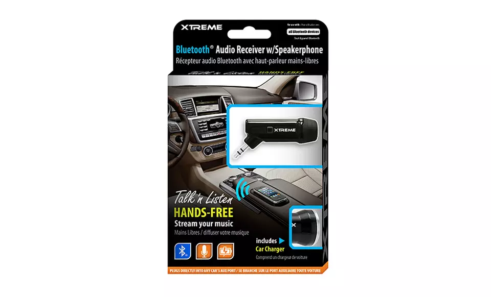 Xtreme Hands-Free Bluetooth Audio Receiver with Microphone and Car Charger - Second Medium