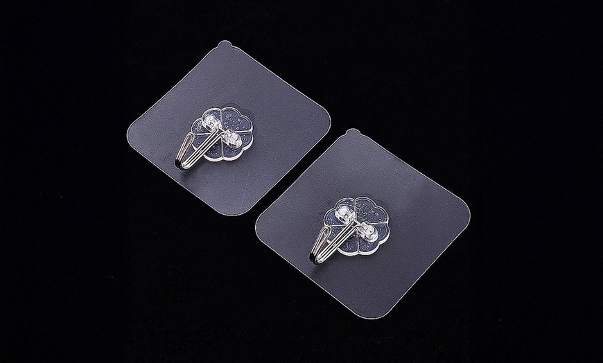 Image 8: 10-30PC Strong Transparent Suction Cup Sucker Wall Hooks Hanger Kitchen Bathroom
