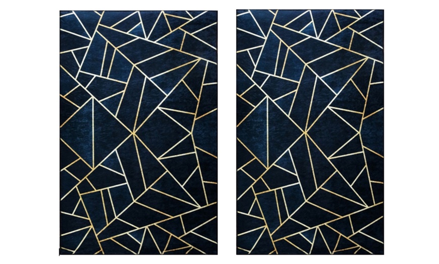 Image 5: 1 à 4 carpettes graphiques avec motif géométrique, 50 x 80 cm