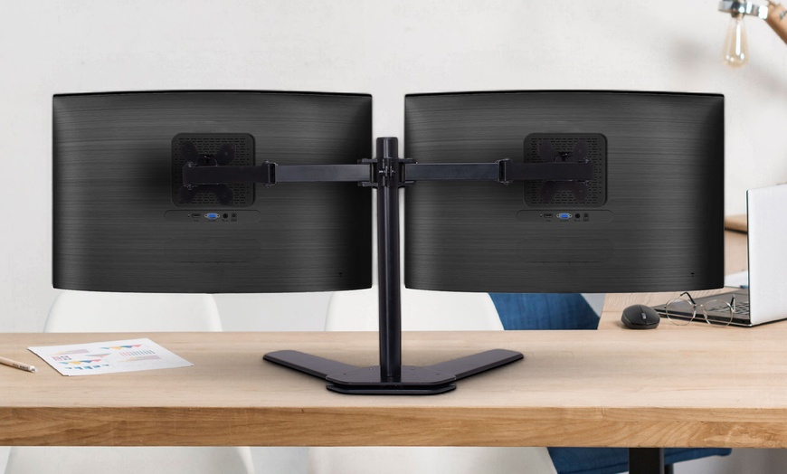 Image 6: Soporte para doble monitor de pantalla de Frankystar
