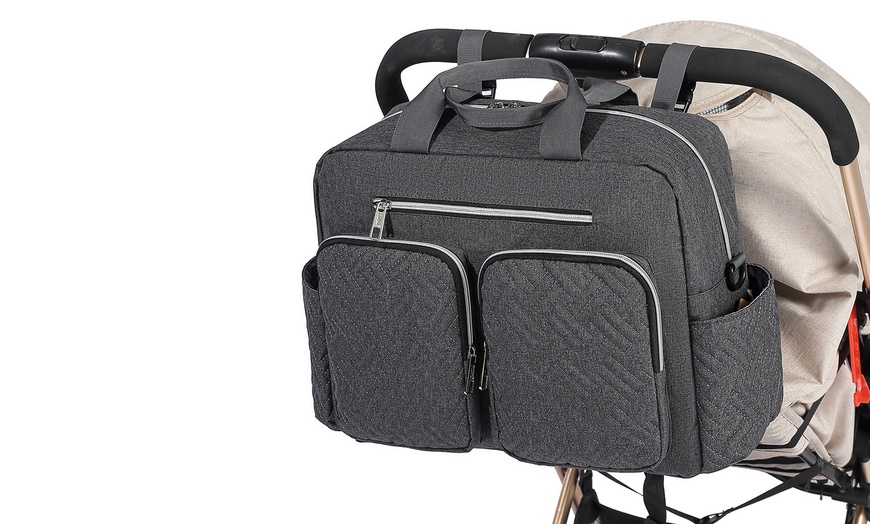 Image 10: Versatile Diaper Changing Tote Bag