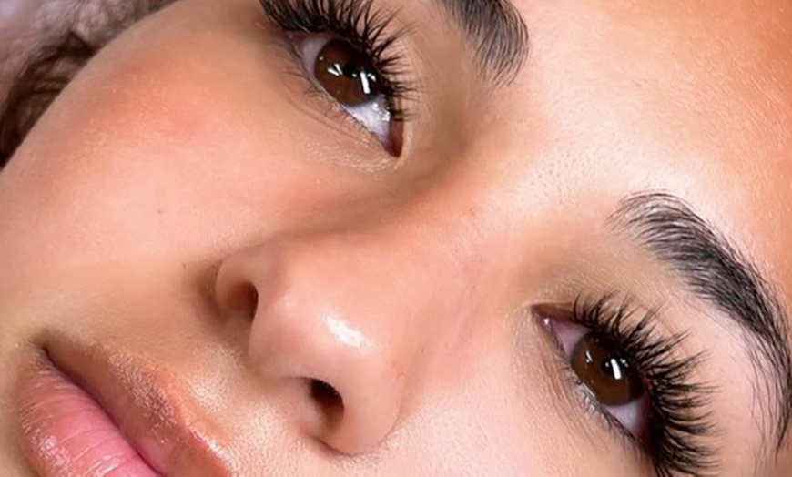 Image 5: Full Set of Classic Eyelash Extensions or 3D or 6D Volumes with Fill! 