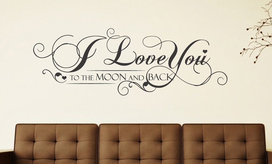 Image 2: "I Love You" Quote Wall Sticker