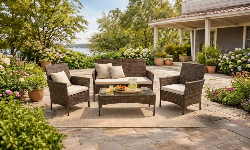 Ensemble de jardin 4 places "Salou" en résine tressée de Kocoon