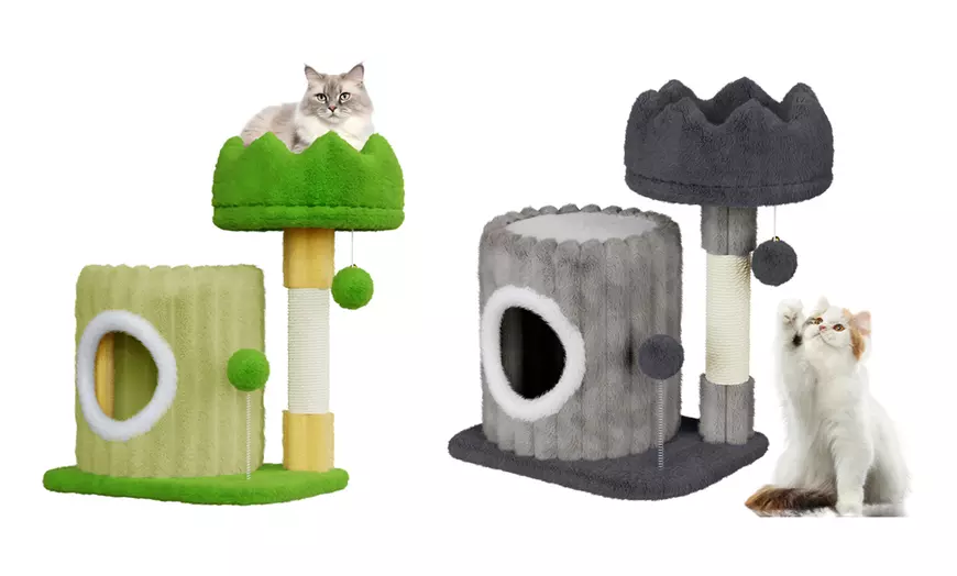 Image 1: 53Cm Tree - Hole Design Cat Tree Tower Playing House 