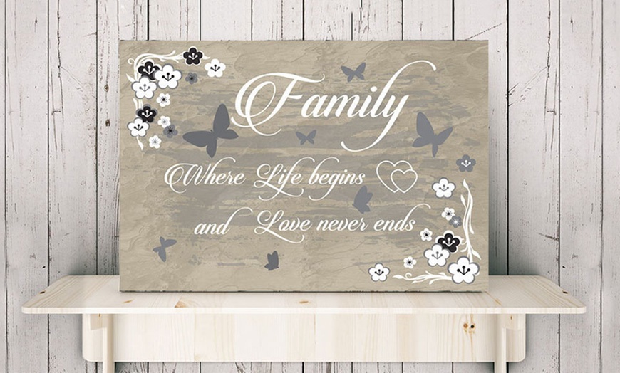 Image 1: Family Quote Canvas - 8 Designs