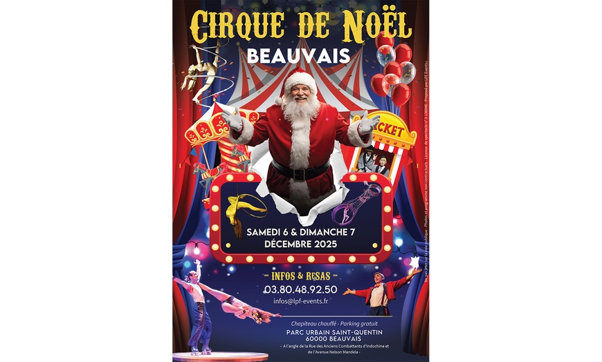 Image 1:  Le Cirque de Noël de Beauvais : acrobates, clowns et Père Noël