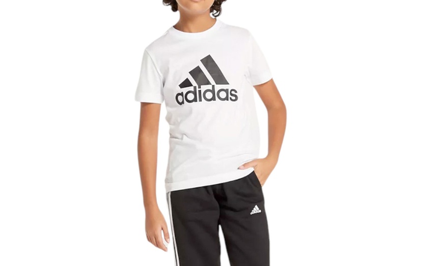 Image 12: Adidas Boys' Unisex Cotton Crew Neck Short Sleeve T-Shirt