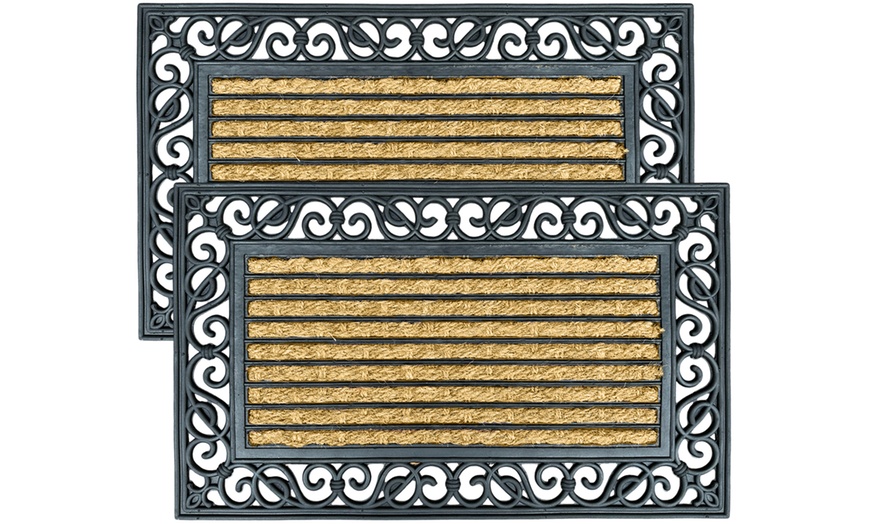 Image 6: Coir and Rubber Backed Non-Slip Outdoor Doormat