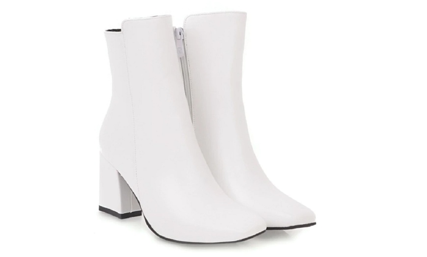 Image 7: Square Toe Ankle Boots
