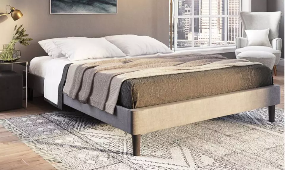 PostureTemp Upholstered Platform Bed Frame - Primary Image