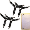 Image 1: 4pcs Triangle Bed Sheet Mattress Holder Fastener Grippers Clips Straps Suspender