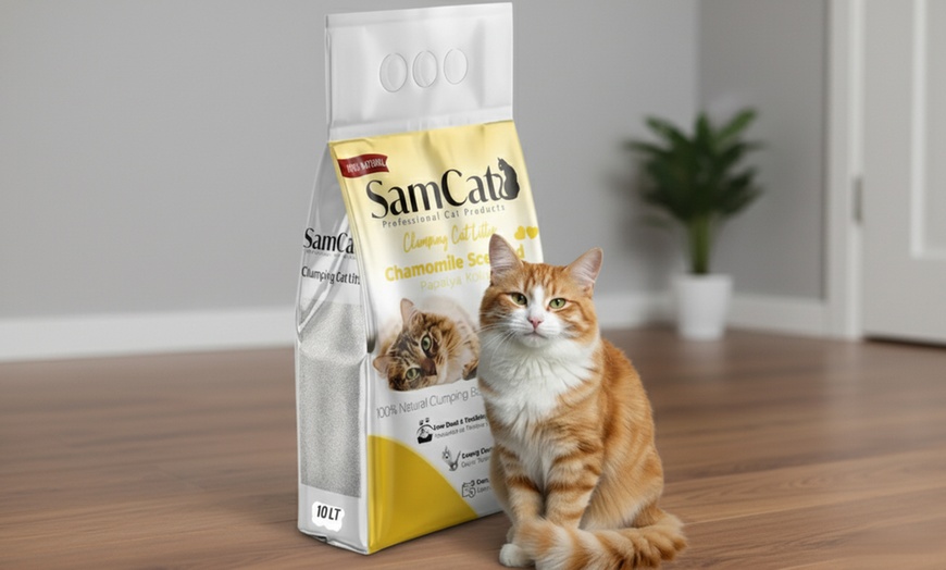 Image 1: SamCat Clumping Cat Litter 10L
