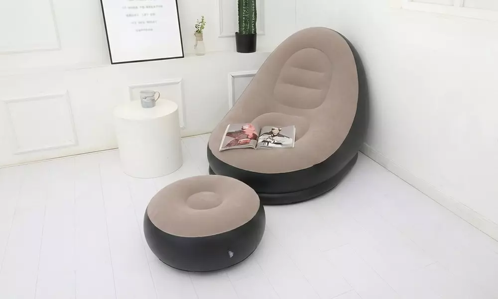 Fauteuil gonflable avec repose-pieds