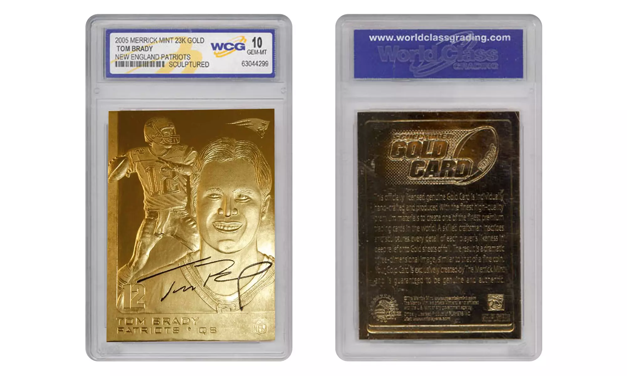 23K Gold Cards 2005 Tom Brady New England Patriots