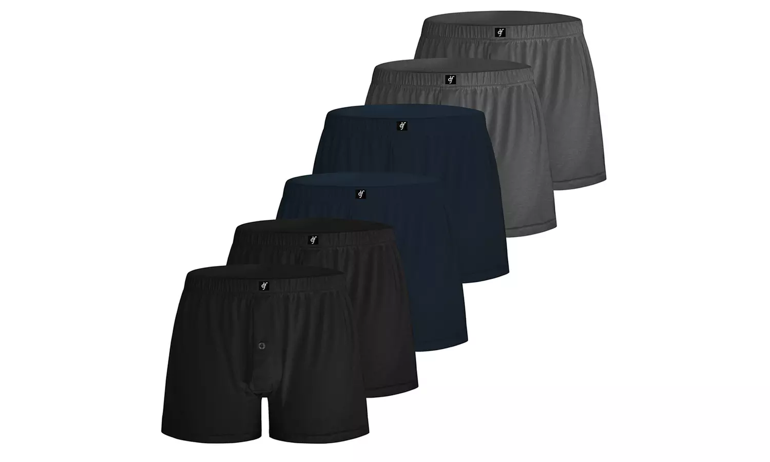 3 o 6 boxer da uomo De Fonseca in 100% cotone