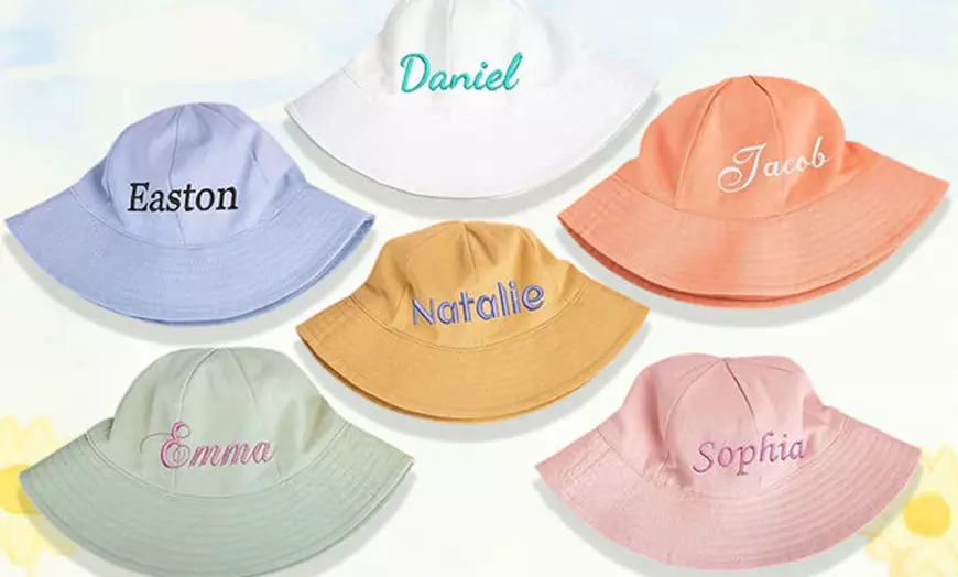 Image 8: Custom Baby Sun Hat 
